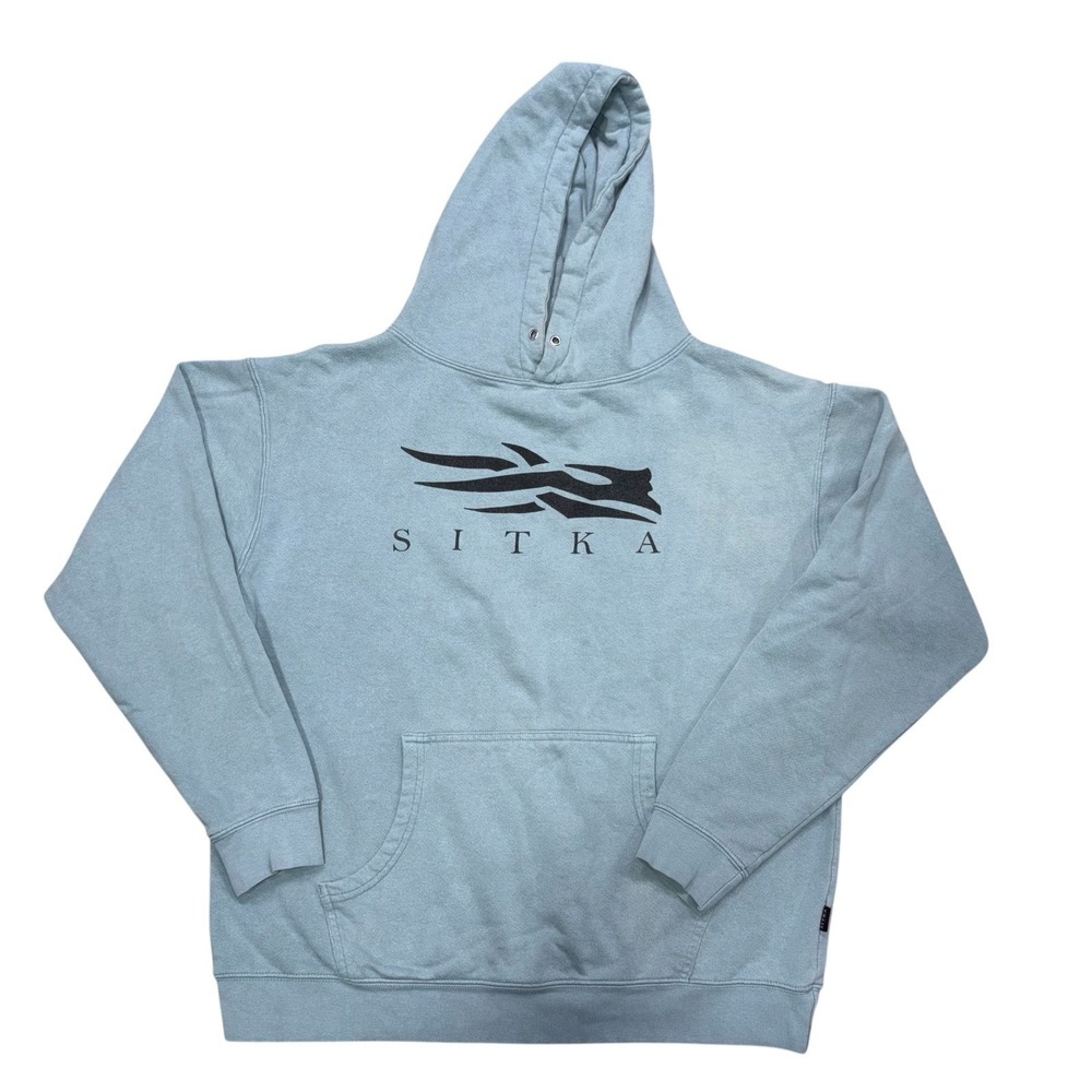 Sitka Men's Light Blue Pullover Hoodie Large